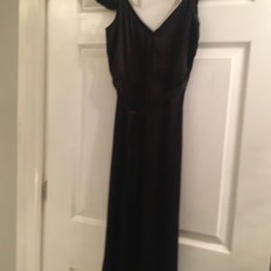 Bardot Black Satin Dress